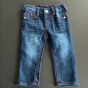 True Religion Kids Denim Jeans with Red Stitching
